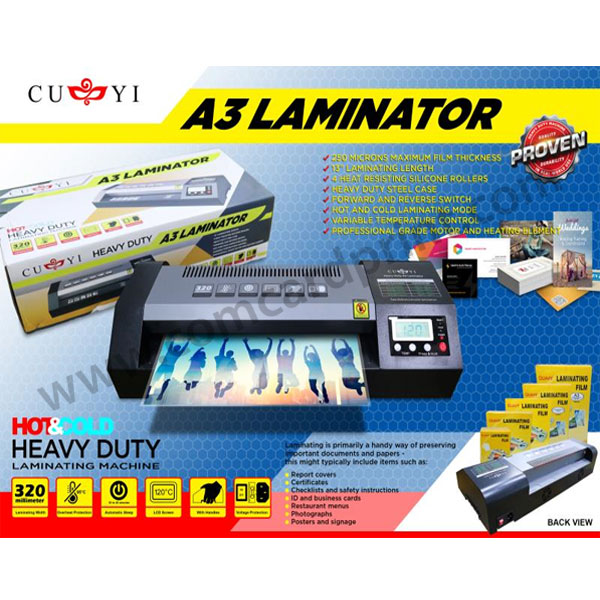 CUYI A3 Laminator Heavy Duty Comcard
